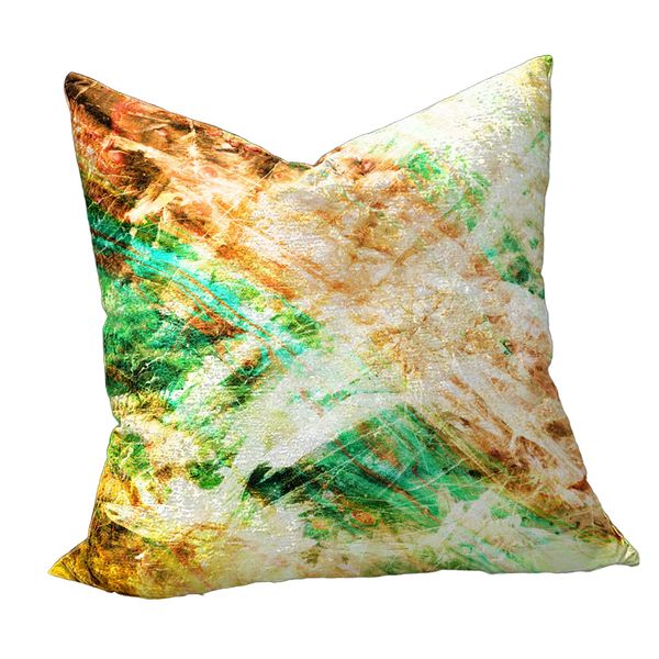 Painted Green &amp; Brown Luxury Scatter image