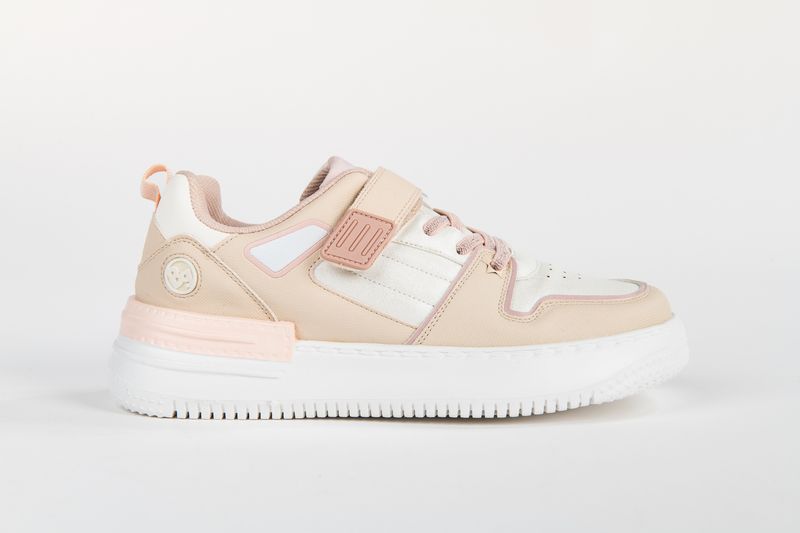 Bubblegummers - Girls White and Beige Aticuss Sneakers