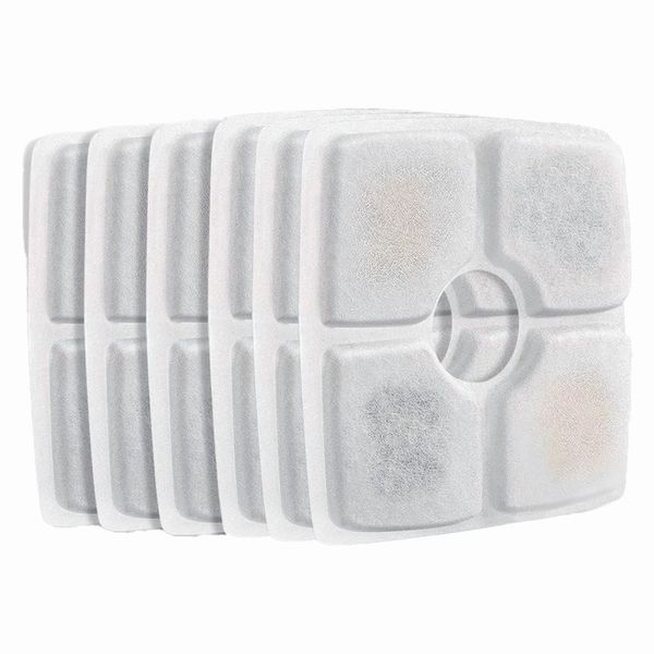6 Pack Replacement Filters for 84oz/2.5L Automatic Pet Fountain