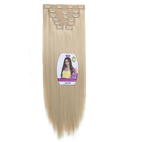 Magic Blond Long Synthetic Hair - 7Piece 160g Clip Alithea 20