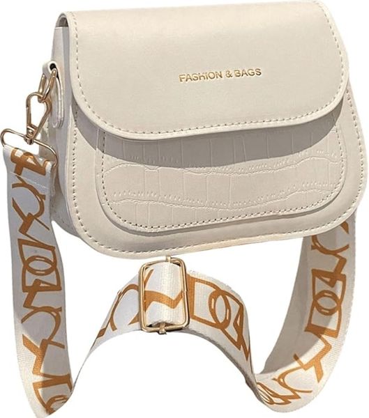 Floerns Women's Leather Crossbody Bag Wide Strap Mini Square Bag Handbag