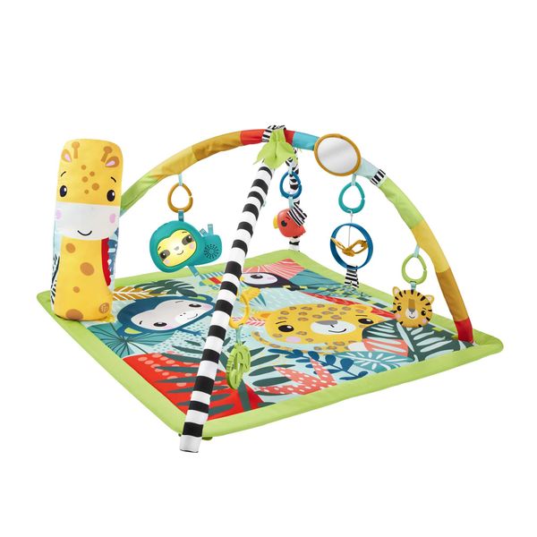 Fisher-Price 3-In-1 Rainforest Sensory Gym For Tummy Time