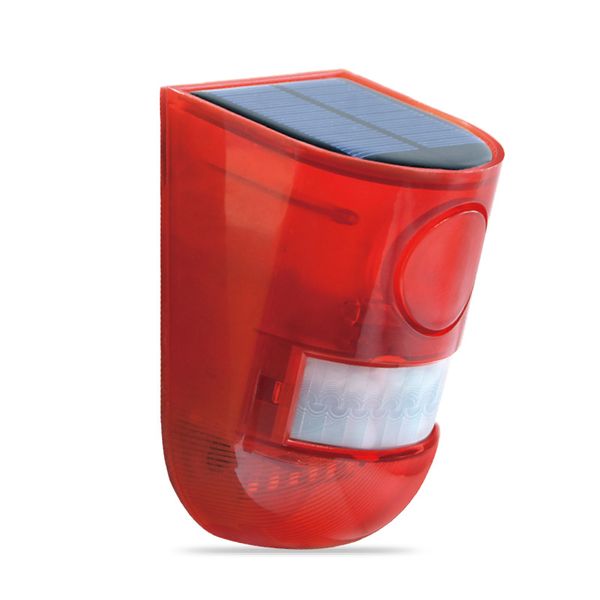 Motion Sensor Security Solar Alarm Lamp Red 2pcs - MRUL