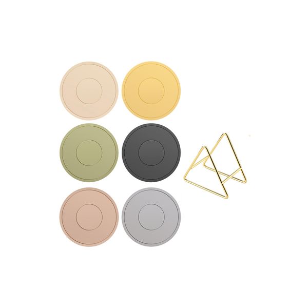 Silicone Heat Insulation Anti-Scalding Mat 16x16cm with Triangle Rack - 7 Piece