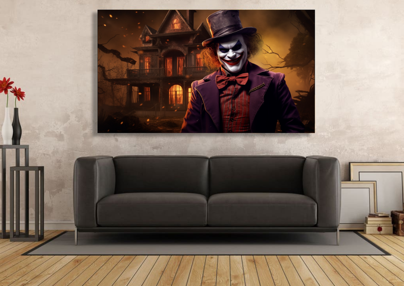 Canvas Wall Art - Mysterious Spooky Joker - IM0206