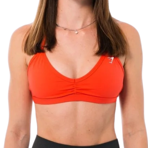 Gymshark Minimal Sports Bra - Coral Red