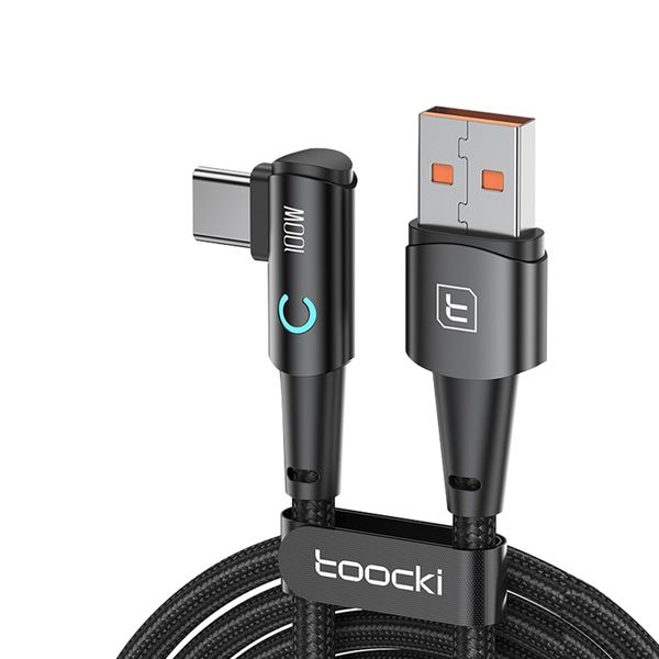 Type A to C - 100W Right Angled FastCharging Cable- 1M