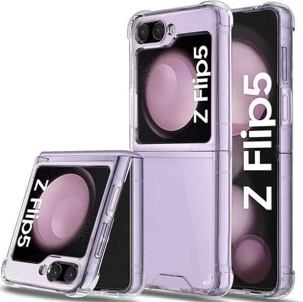 Shockproof Clear Protective Case Compatible With Samsung Galaxy Z Flip 5