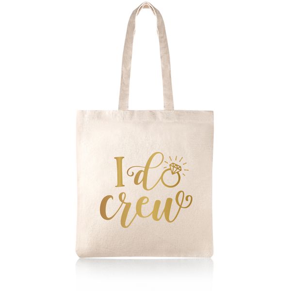 I Do Crew Cotton Shopper Wedding Tote Bag