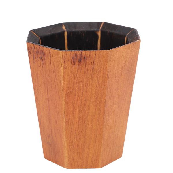 Whiskey Cup Unique Inner Carbonized Layer, Handmade Wooden Mug for Present