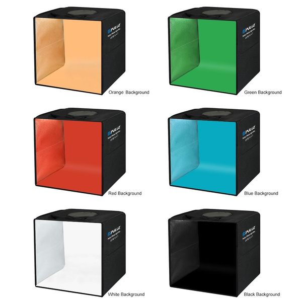 BasicX Folding LED Lightbox Studio Kit 30cm, CRI97 with 6 Color Backdrops
