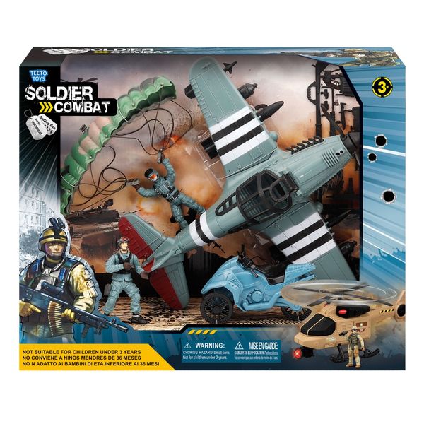 Soldier Airplane Playset - Toys for Boys - Action Toys