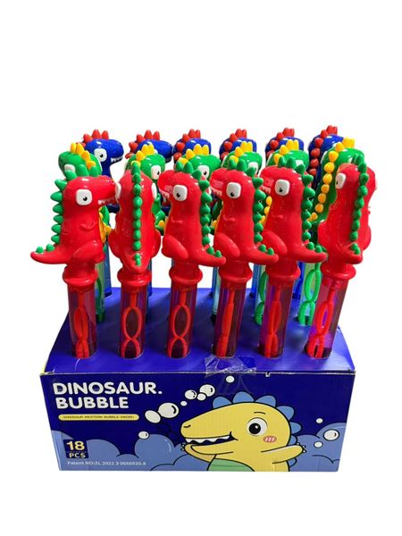 24 Pack Cute Dinosaur Bubble Water Wands for Outdoor and Indoor Party Toy
