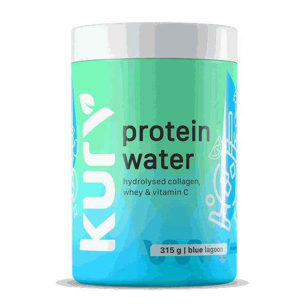 KURV Protein Water &amp; Collagen Blue Lagoon 315g