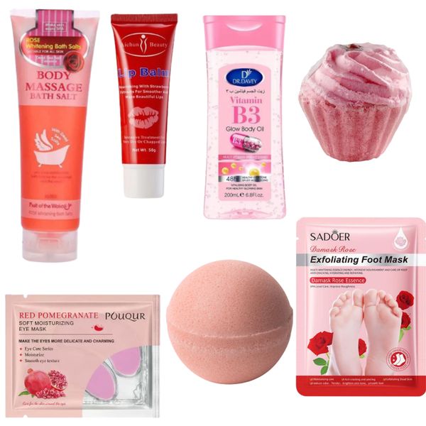 Shower Time Self Care Gift Box Set &amp; 1 Random Gift Bag