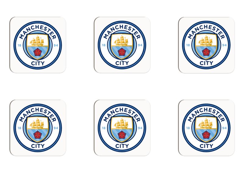 Man City Coaster Set - 6 Pack