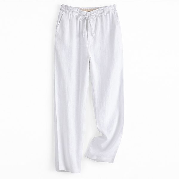 Above Ankle Casual Pants For Men - White image