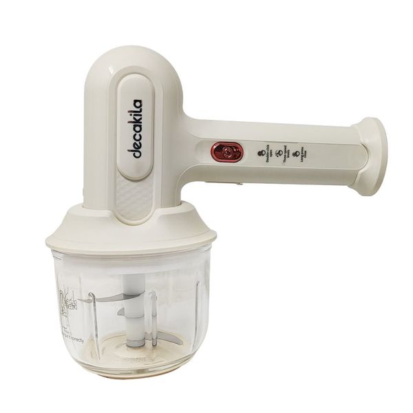 Decakila - 3-Speed Cordless Hand Blender/Mixer with 300 ml Bowl White