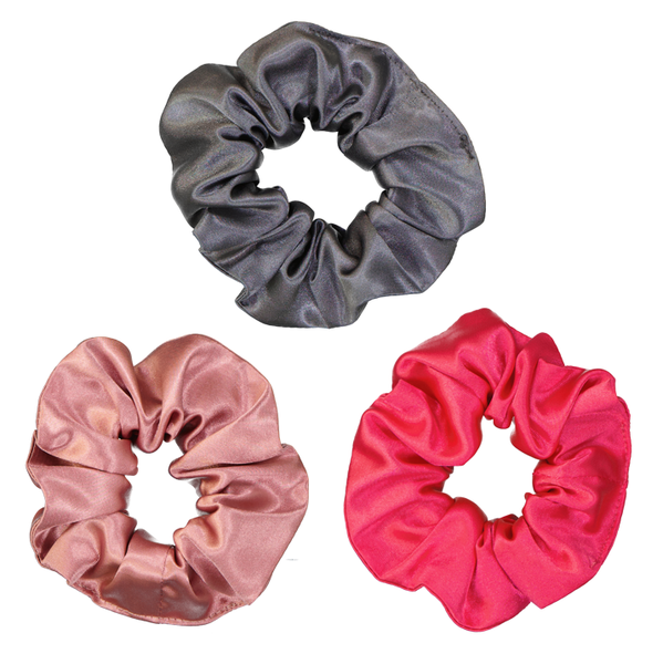 Dear Deer 3 Pack Standard Satin Scrunchies (Mint, Baby Blue &amp; Ballet Pink)