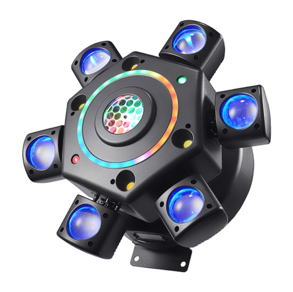 PM-155 100W 5th Gen Six-Arm Laser Stage Led Light - RGB DJ Party Effect