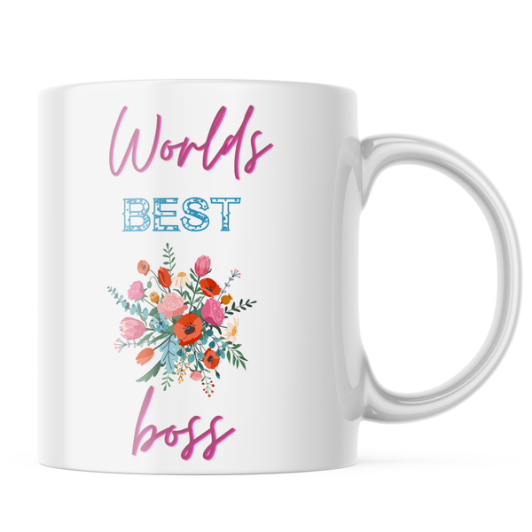 Ceramic Worlds best Boss Mug - White - 11 OZ