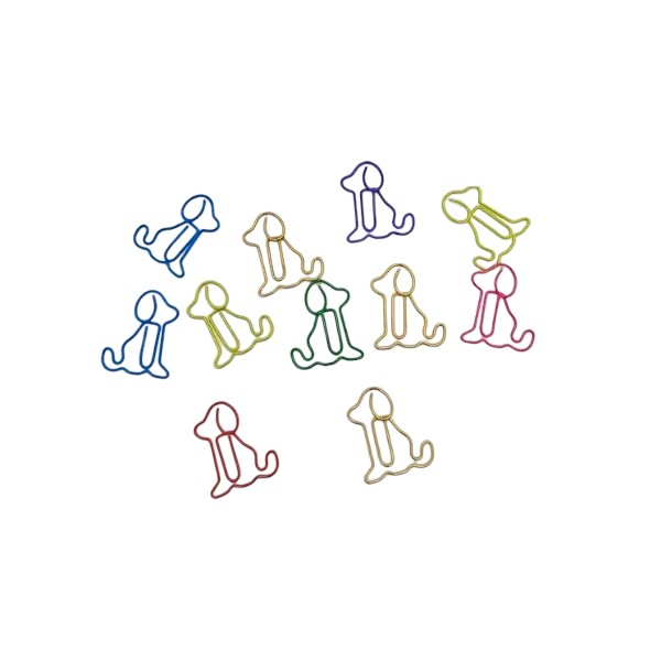 Beautiful Dog Shaped Paper Clips - pack of 20