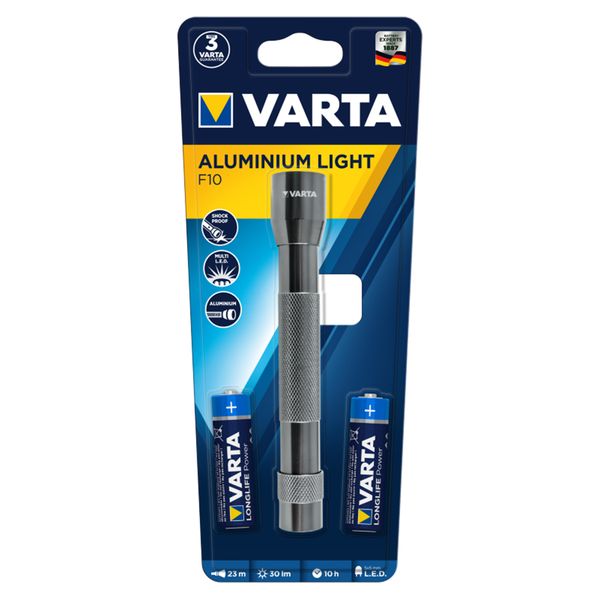 VARTA Aluminium Multi-Led flashlight F10 + (2xAA)