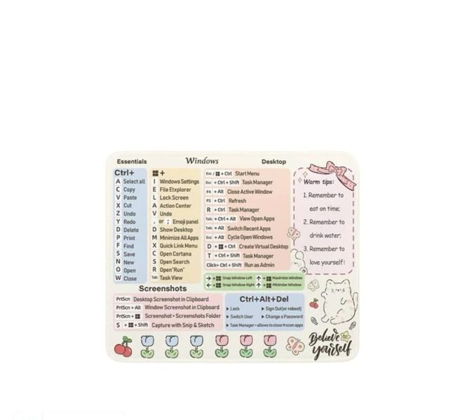 Windows Shortcut Keys Mouse Pad