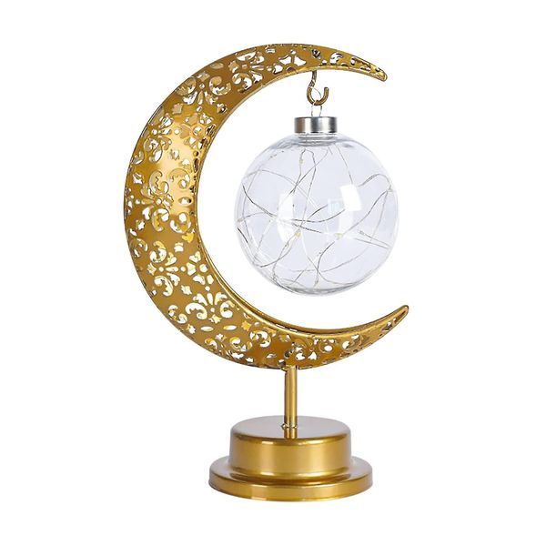 Blue Angel - Moon Shape Round Hanging Led Bulb Table Lamp