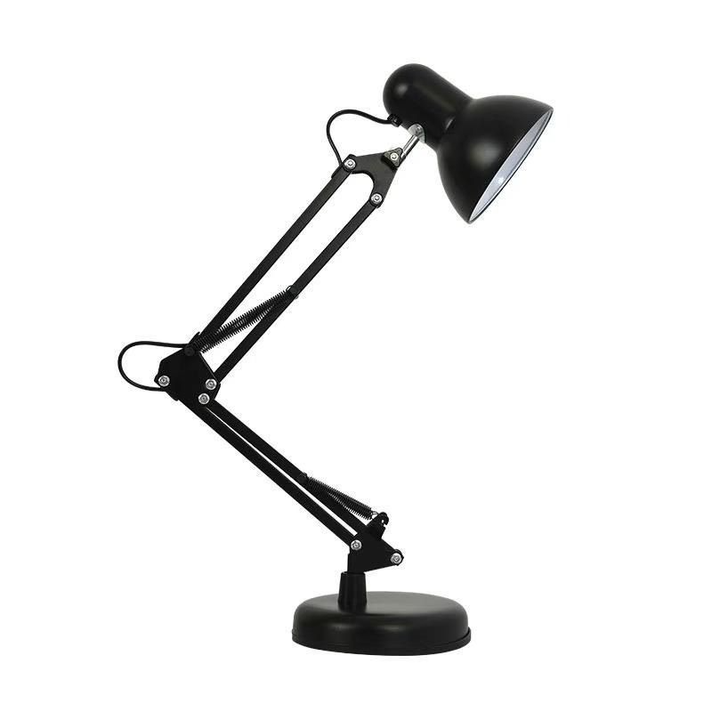 Adjustable Metal Swing Arm Desk Lamp - Black