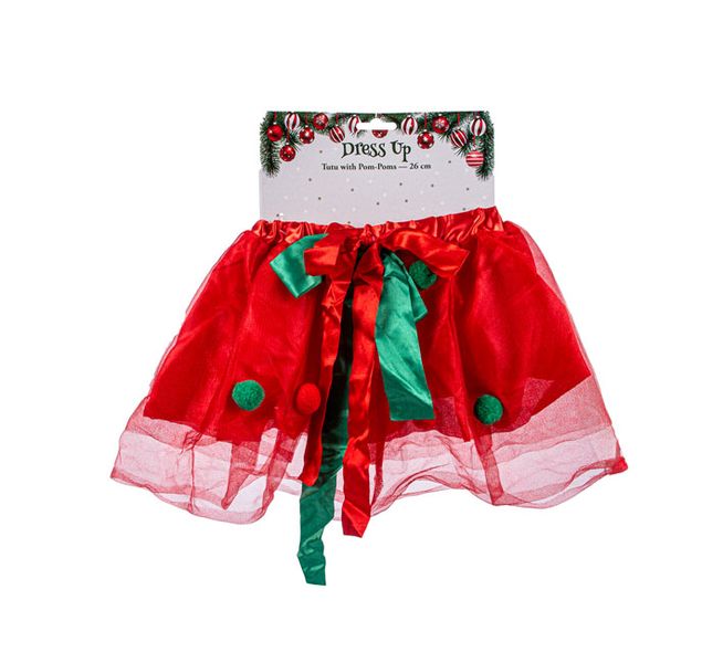 Tutu Pom Poms - Xmas - Dress Up - 26cm - 5 Pack