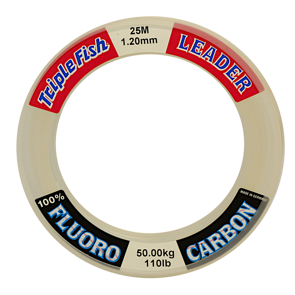 Triple Fish Fluorocarbon Fishing line 1.20MM 110LB/50KG, Colour White, 25M Spool