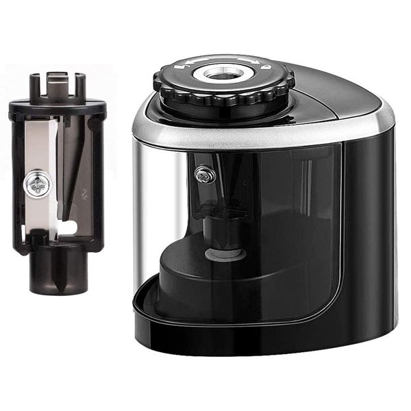 Electric Automatic Pencil Sharpener for No.2/Colored Pencils(6-8mm) Black