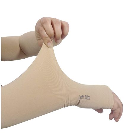 Let's Slim Arm Sleeves UV Sun Protection Arm Cover Sleeves
