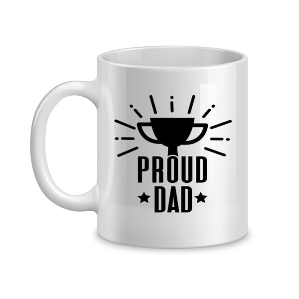 Proud Dad Coffee Mug for Him Father's Day Graphic Cups Men Present 051