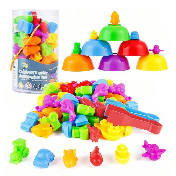 Colour Sorting &amp; Matching Toy for Kids - Boosts Logic &amp; Motor Skills
