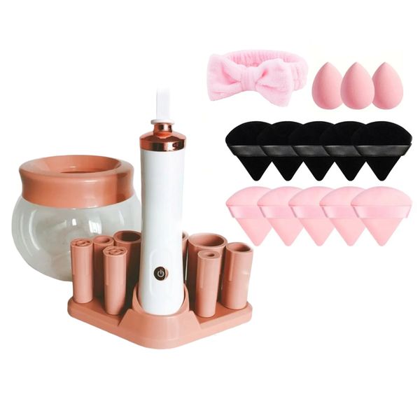 Electric Make-Up Brush Cleaner &amp; Dryer, Headband Puffs, Sponges