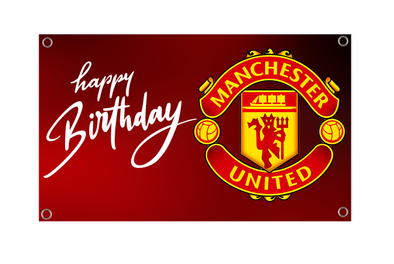 Manchester United Birthday Banner - Party Decor