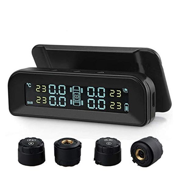 Wireless Car TPMS External Sensors (Solar Powered &amp; Windshield Mount)