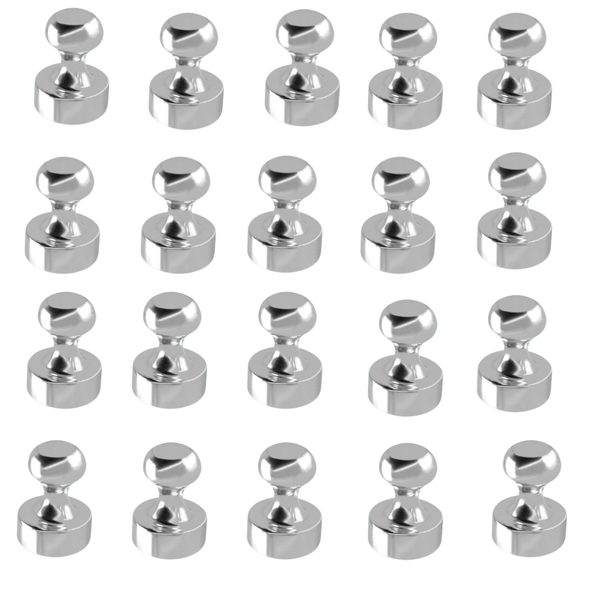 20 Pack Metal Silver Magnets Strong Hold for Kitchen/Office /School