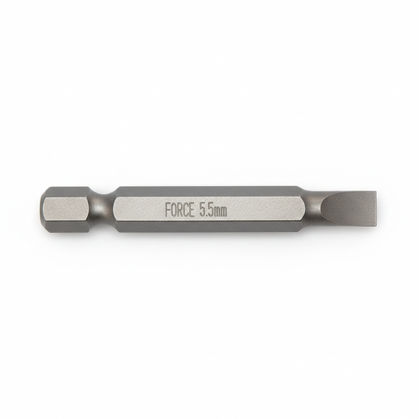 Force 1/4-inch Slotted Screwdriver Bit 1.0 x 50mm Flat