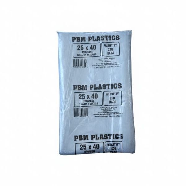 Flat Clear Poly Bags - 25cm x 40cm (200 Bags) Open Top Plastic Packaging