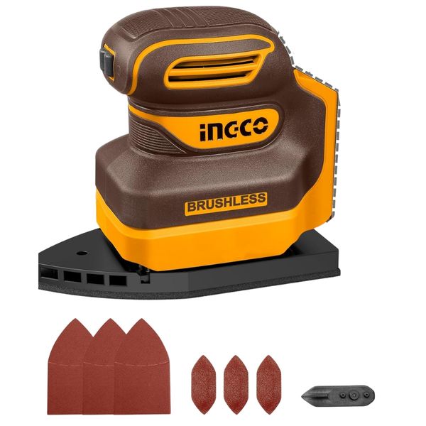 Ingco - Cordless Detail Sander - Brushless Palm Sander - (Tool Only)