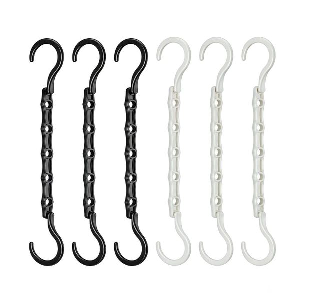 6 Pack Closet Organizers and Magic Hangers Storage Space Saving for Clothes