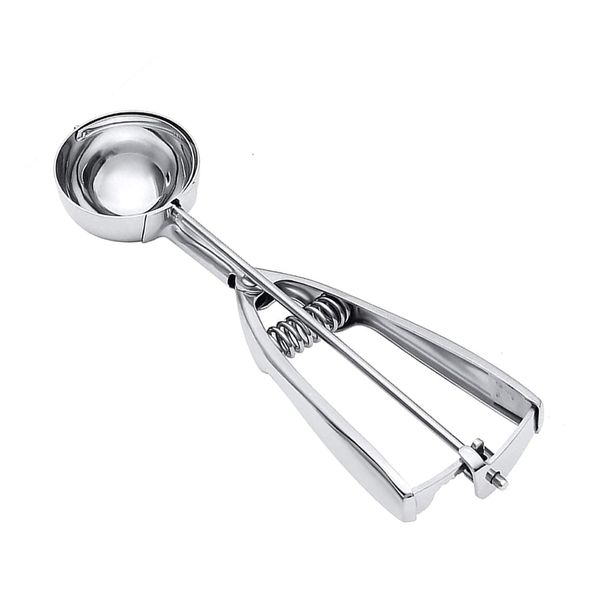 Stainless Steel Ice-Cream Scoops Spring Handle Spoon - 6cm