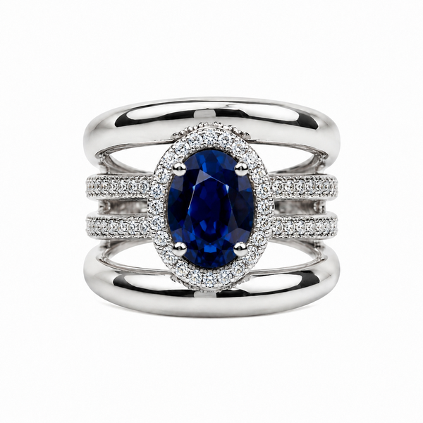 Women Blue-Silver 925 Sterling Silver Statement image