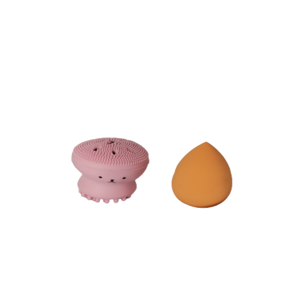 Make-Up sponge &amp; Face Exfoliation Tool - Pink and Orange