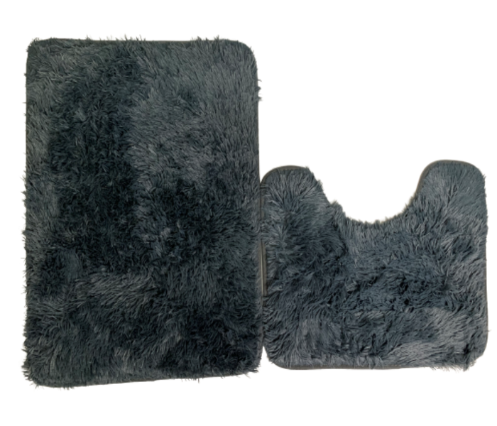 2pc Bathroom Rugs Shaggy Set