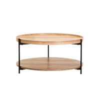 Wooden Round Coffee Table - 80cm