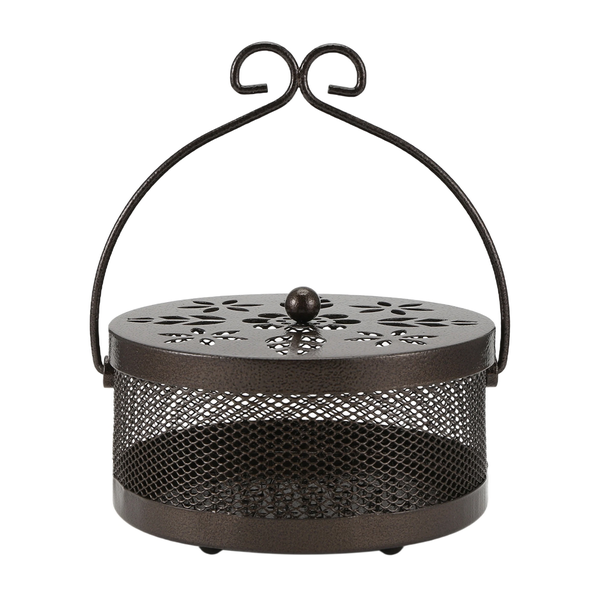 Mosquito Coil Holder Fireproof Sandalwood Coil Burner With Lid 1 Pcs